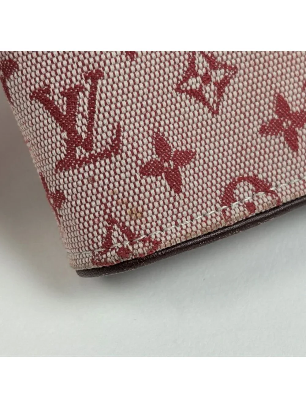Louis Vuitton Portobiert Cles Monet Trifold Wallet Monogram Mini Cerise
